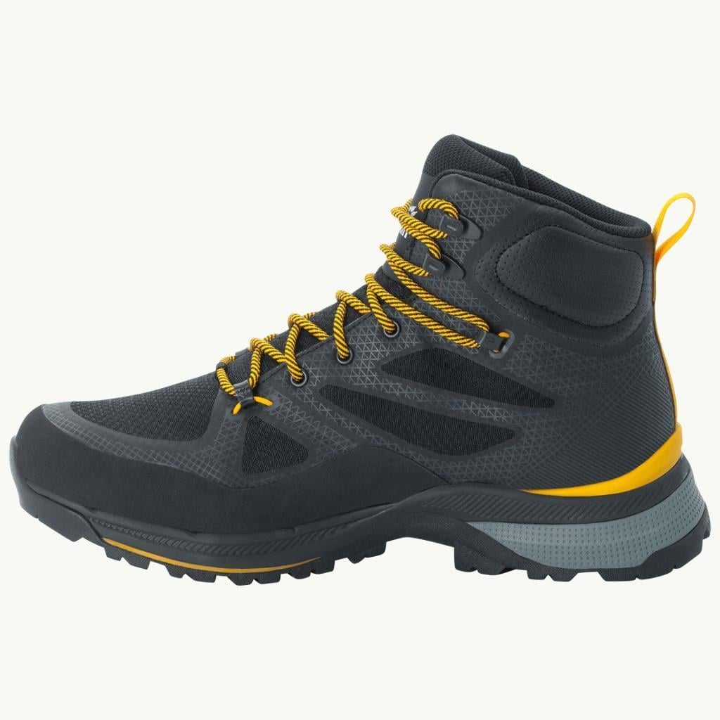 Jack Wolfskin 4038823_6055_065 Force Striker Texapore Mid M Black/Burly Yellow Xt Erkek Outdoor Bot
