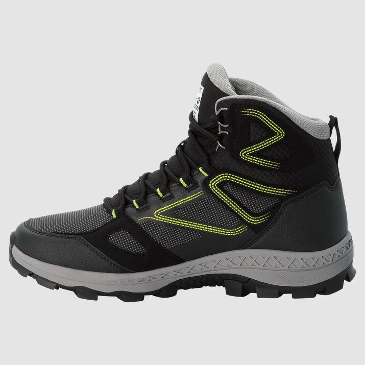 Jack Wolfskin 4043871 Downhill Texapore Mid Black/Lime Outdoor Erkek Bot