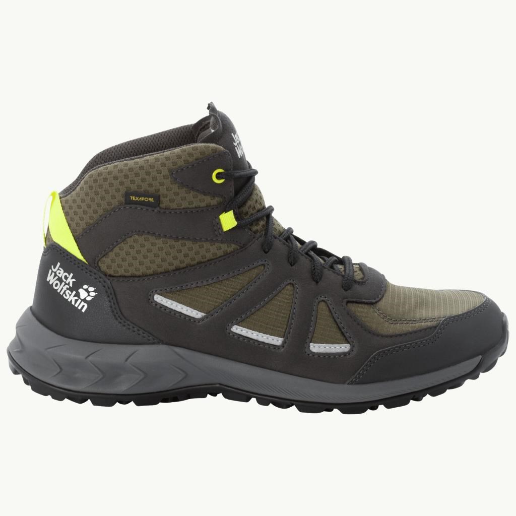 Jack Wolfskin 4051261 Woodland 2 Texapore Mid M Khaki/Green Erkek Outdoor Bot