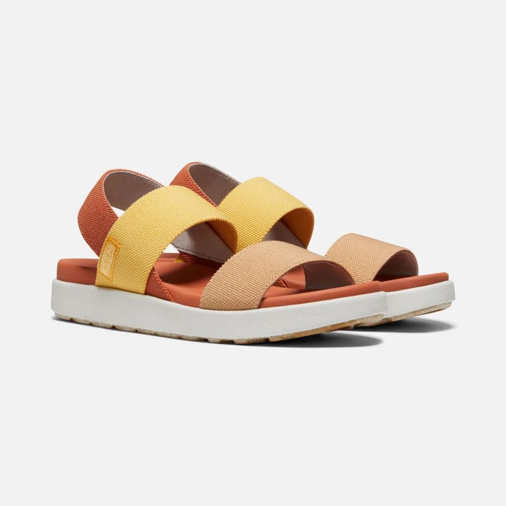 Keen 1026041 Elle Backstrap Fossil Orange/Silver Birch Kadın Sandalet