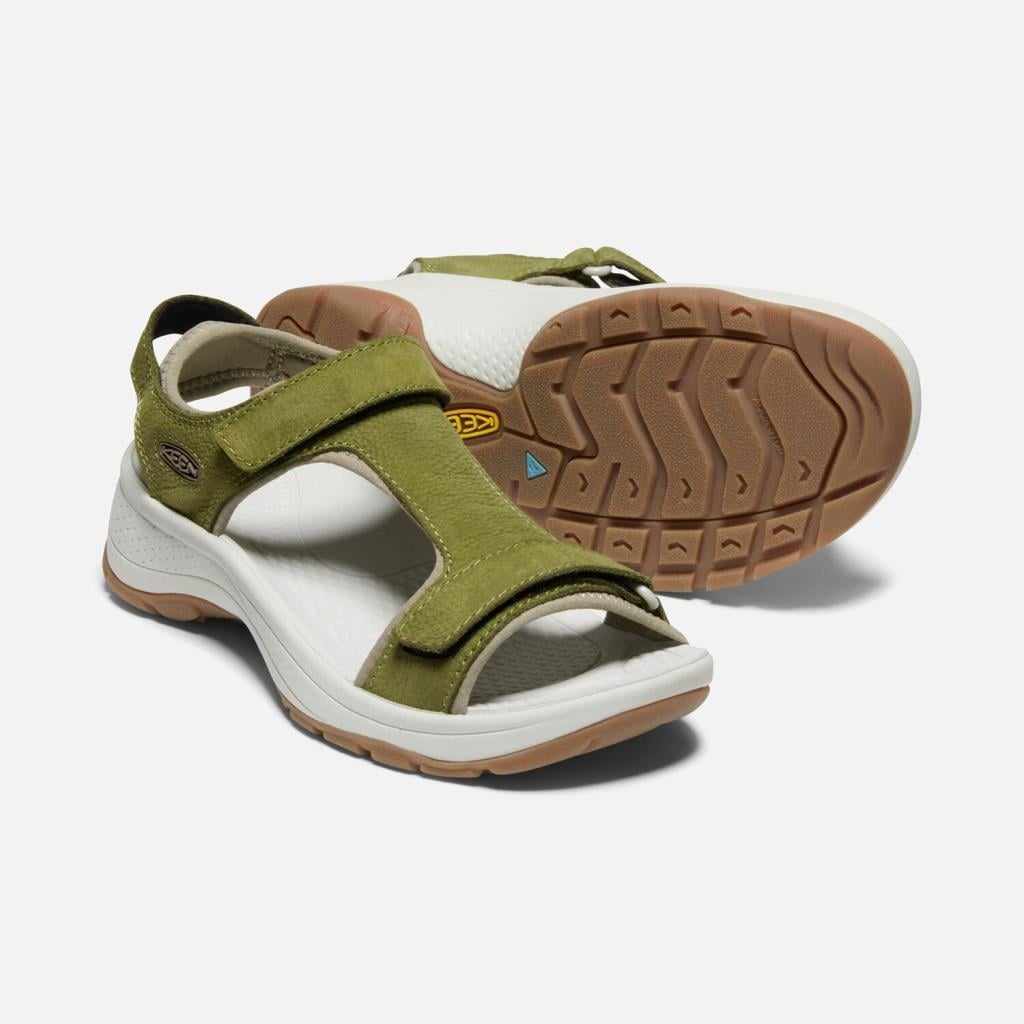 Keen 1026178 Astonia West T-Strap Leather Olive Drab Kadın Sandalet