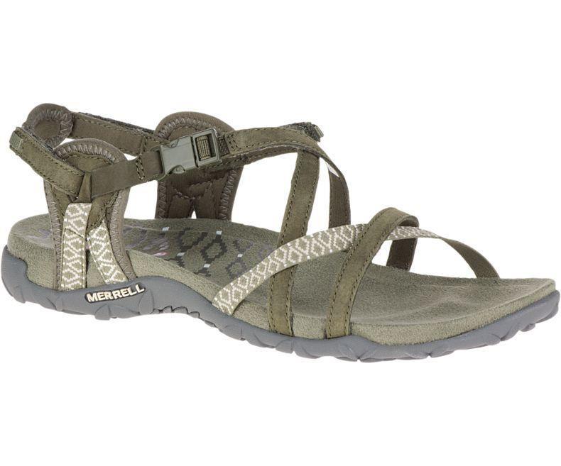 Merrell J98756 Terran Lattice 2 Dusty Olıve Poudreux Kadın Sandalet