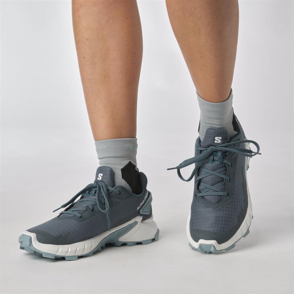 Salomon 471167 Alphacross 4 W Stargazer White Stone Blue Kadın Outdoor Ayakkabı