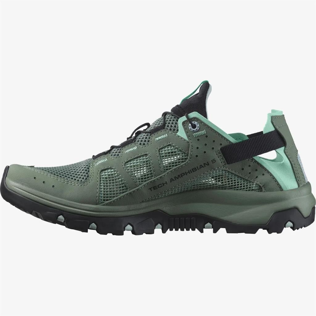 Salomon 471173 Techamphibian 5 W Laurel Wreath/Arctic Ice/Marine Blue Kadın Outdoor Ayakkabı