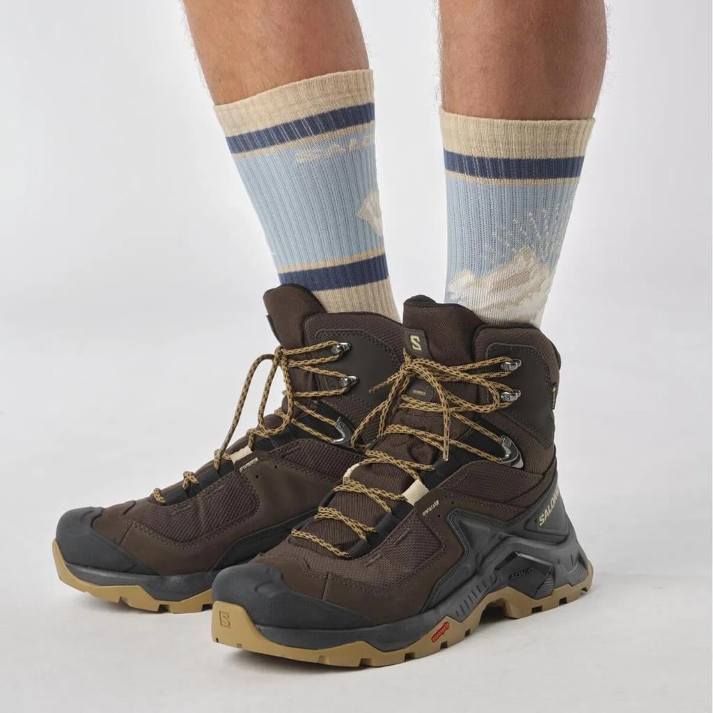 Salomon 472161 Quest Element GTX Delicioso/Black/Dull Gold Erkek Outdoor Bot