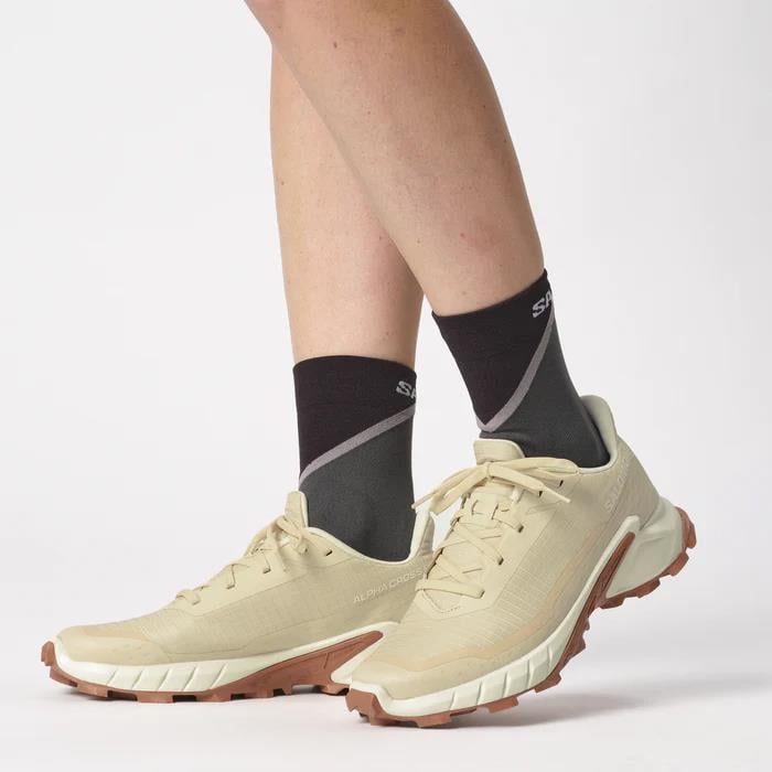 Salomon 474602 Alphacross 5 W Wheat/Vanilla Ice/Argon Kadın Outdoor Ayakkabı