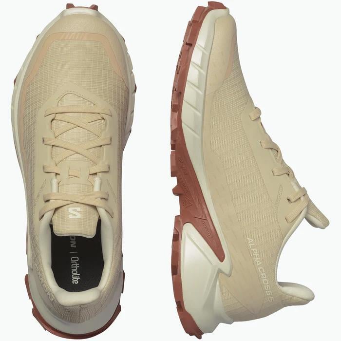 Salomon 474602 Alphacross 5 W Wheat/Vanilla Ice/Argon Kadın Outdoor Ayakkabı