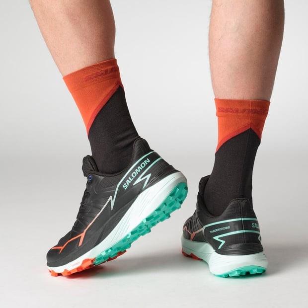 Salomon 475609 Thundercross Black/Cherry Tomato/Electric Green Erkek Outdoor Ayakkabı