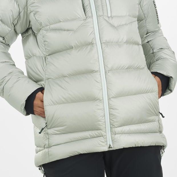 Salomon LC2289900 Elixir Ultra Down Parka W Misty Blue Kadın Outdoor Ceket