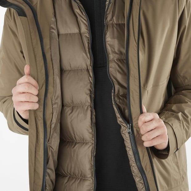 Salomon LC2353100 Patroller 3IN1 Down JKT M Shitake Erkek Outdoor Ceket
