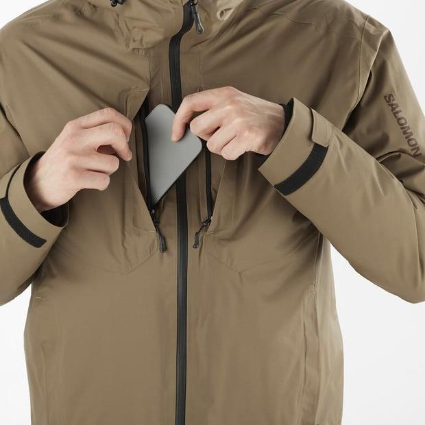 Salomon LC2353100 Patroller 3IN1 Down JKT M Shitake Erkek Outdoor Ceket