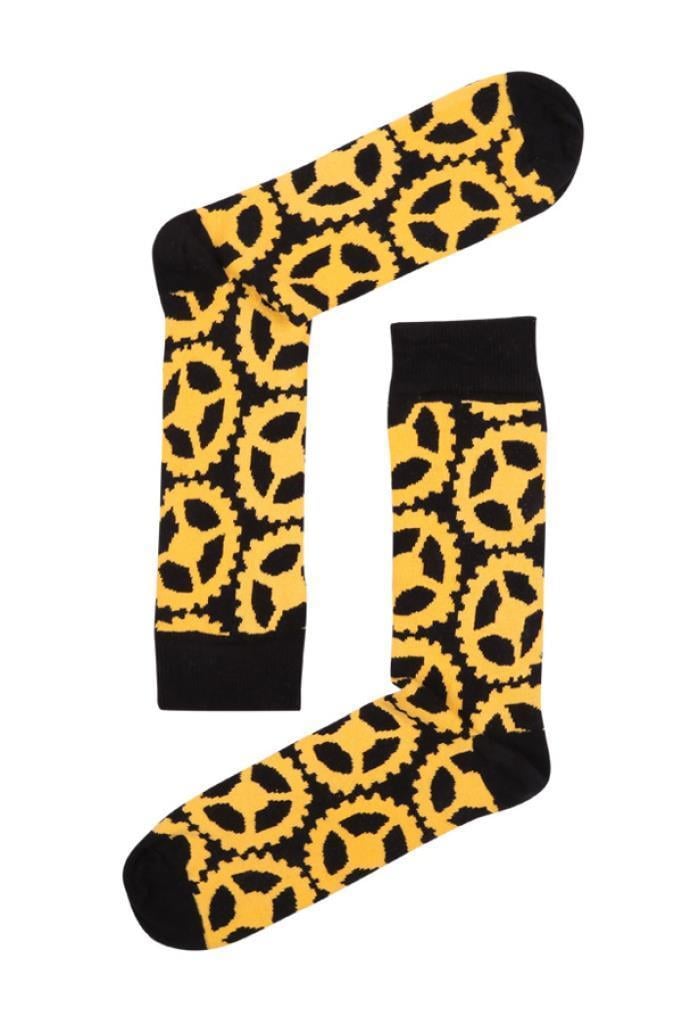 Socks Company Sarı-Çarklı Erkek Çorap