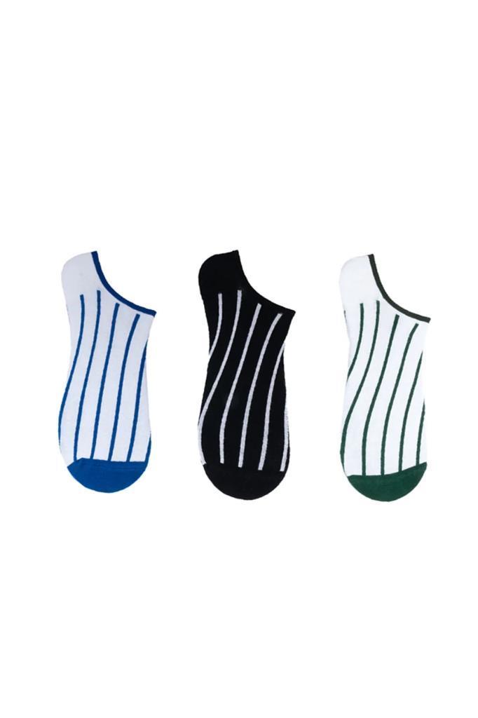 The Socks Company 150P 3 Çift Desenli Erkek Görünmez Çorap