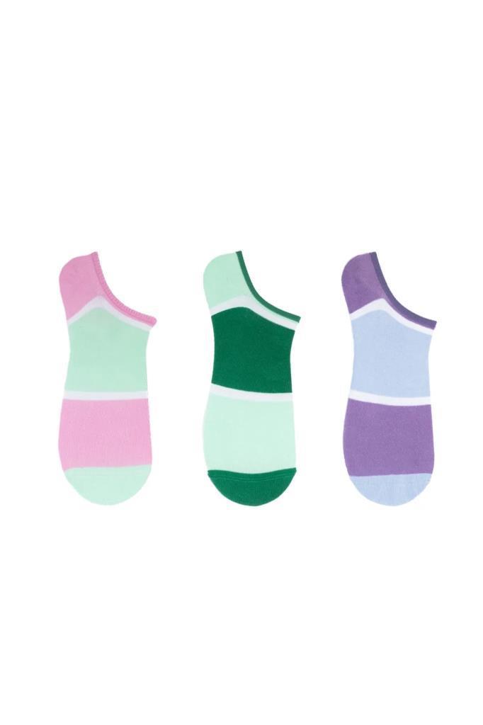 The Socks Company 162P 3 Çift Desenli Kadın Görünmez Çorap