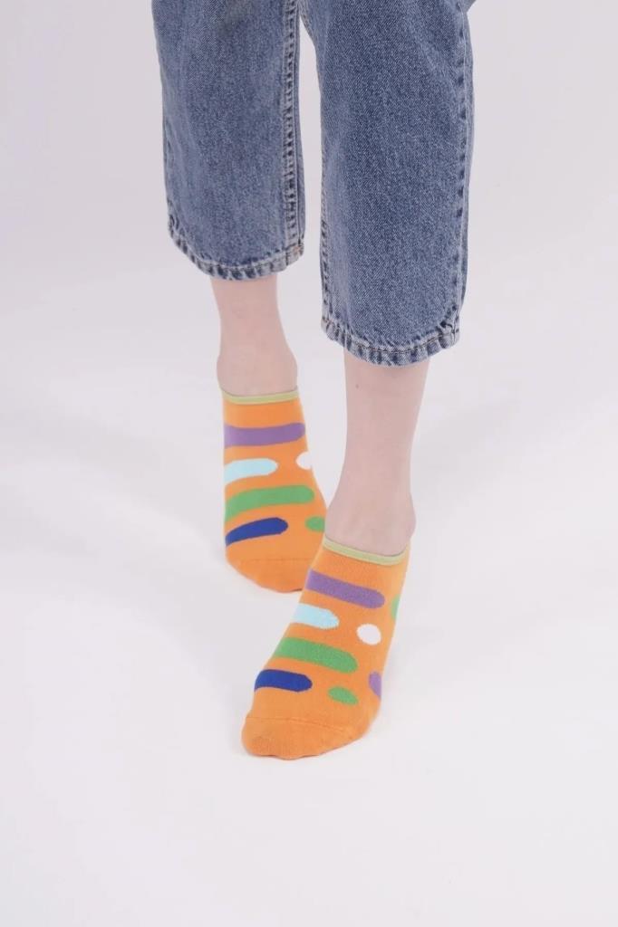 The Socks Company 165P 3 Çift Desenli Kadın Görünmez Çorap