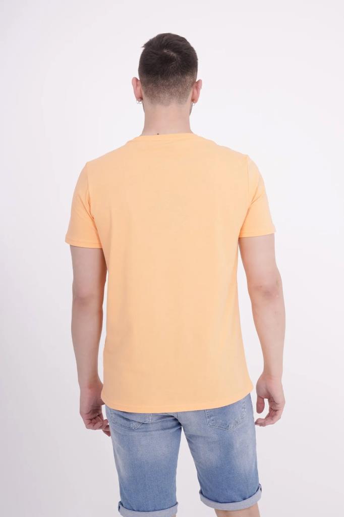 The Socks Company 23SCTS223U Çapa Nakışlı Bisiklet Yaka Turuncu Tshirt