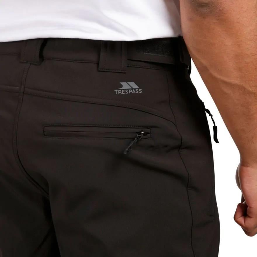 Trespass MABTRAD20002 HEMIC - MALE S/SHELL PANT Black Erkek Outdoor Pantolon