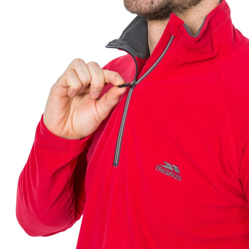 Trespass MAFLMFN10001 Blackford Male Microfleece AT100 Red Erkek Polar