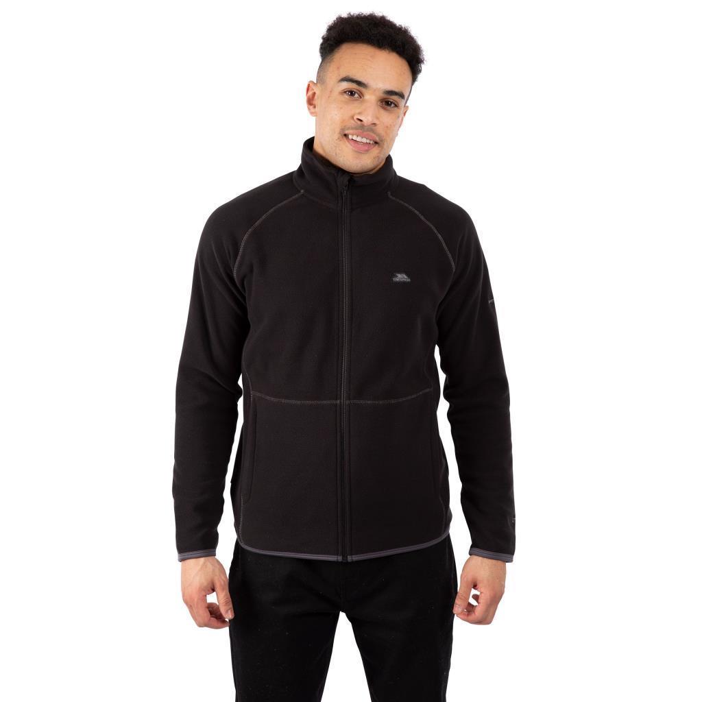 Trespass MAFLMFTR0004 Faxfleet Male Fleece AT100 Black Erkek Polar
