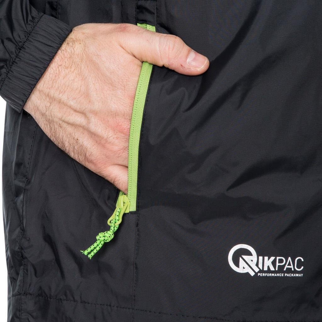 Trespass UAJKRATR0001 Qikpac X TP75 Black Erkek Yağmurluk