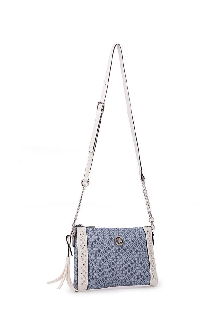 U.S Polo US19141 Mavi-Beyaz Kadın Çanta