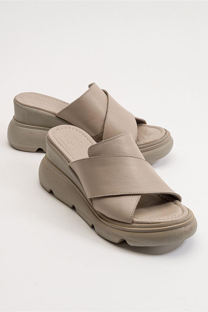 Zeyn Shoes 7673 Gri Kadın Terlik