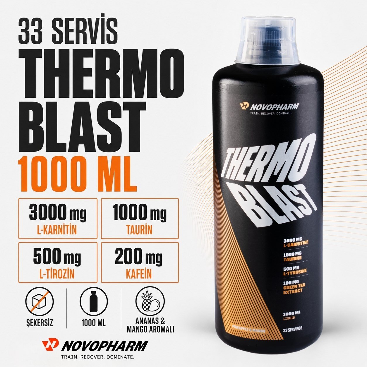 NovoPharm Thermo Blast L-Carnitine 1000 ml Ananas&MangoL-Carnitine&Form