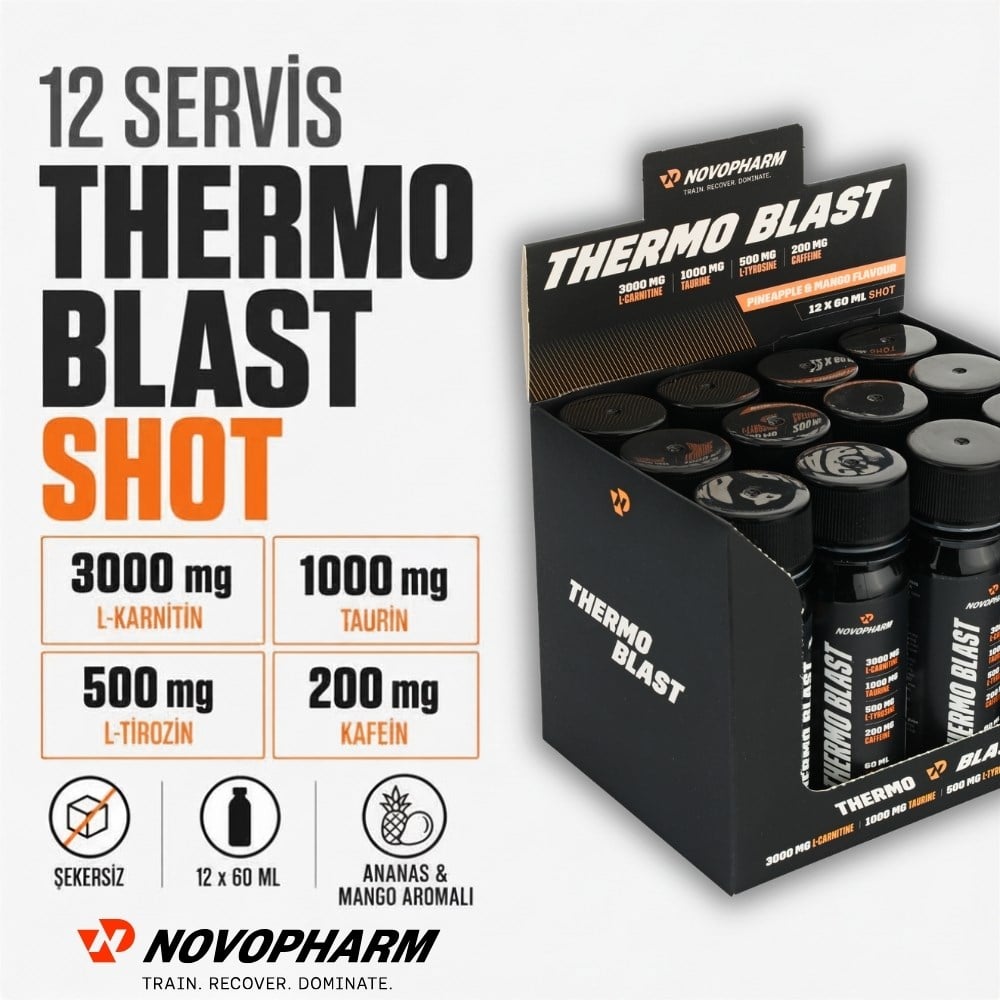 Novopharm Thermo Blast L-Carnitine 60 mlx12 Shot Ananas&MangoL-Carnitine&Form