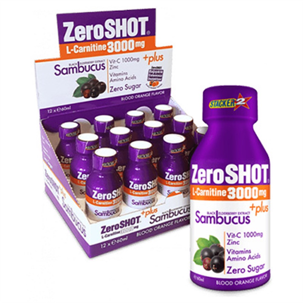 Zero Shot L-Carnitine 3000mg+Sambucus 60mlx12