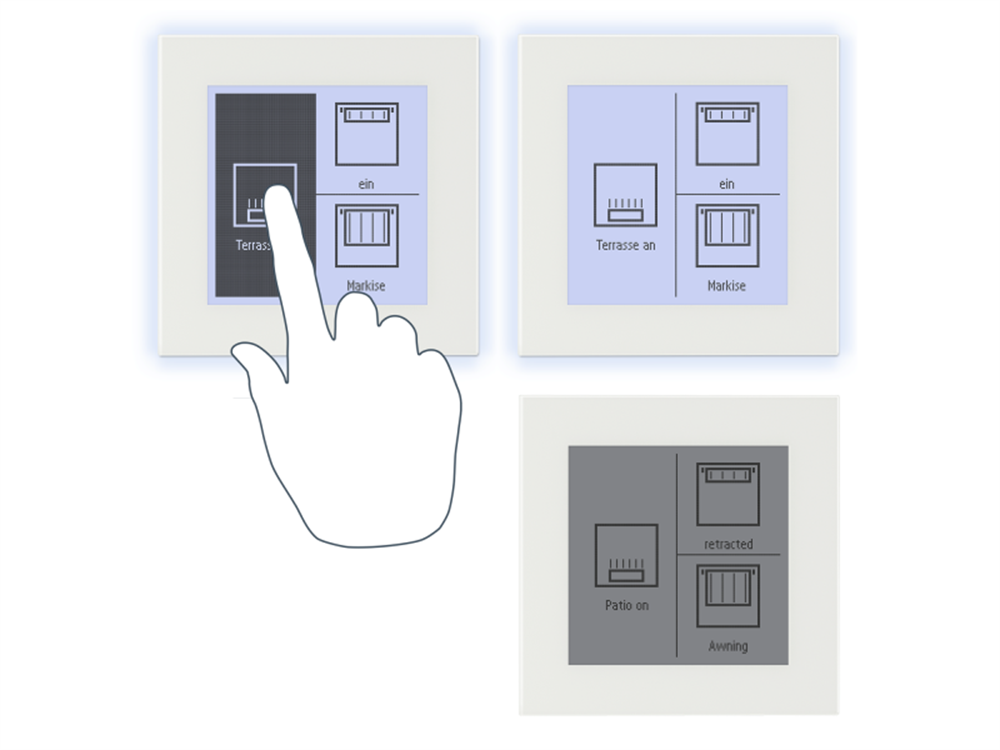 Nunio KNX M-T Universal Çok Fonkisyonlu Dokunmatik Buton Anahtar