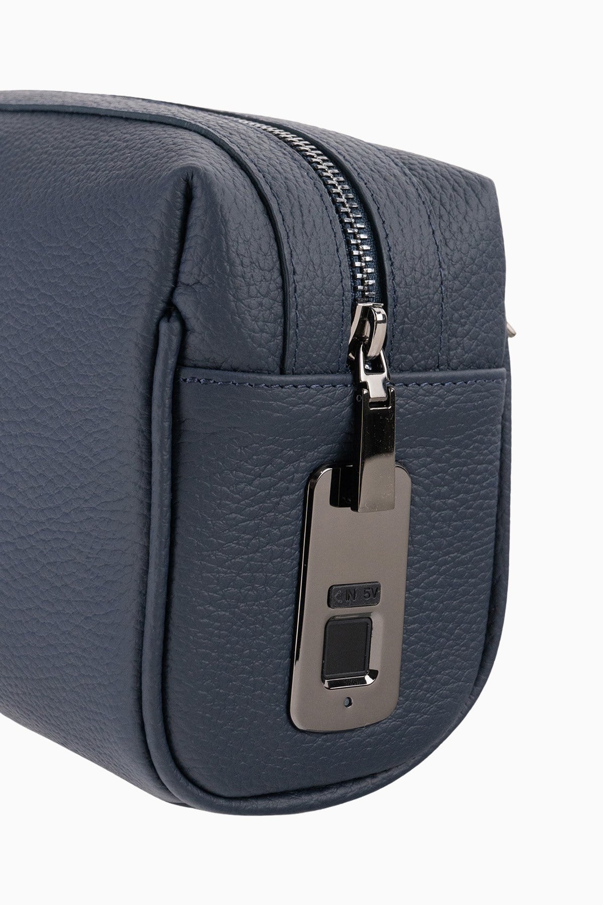 Damy Hakiki Deri Unisex Parmak Okuyuculu El Çantası 8414 - Lacivert