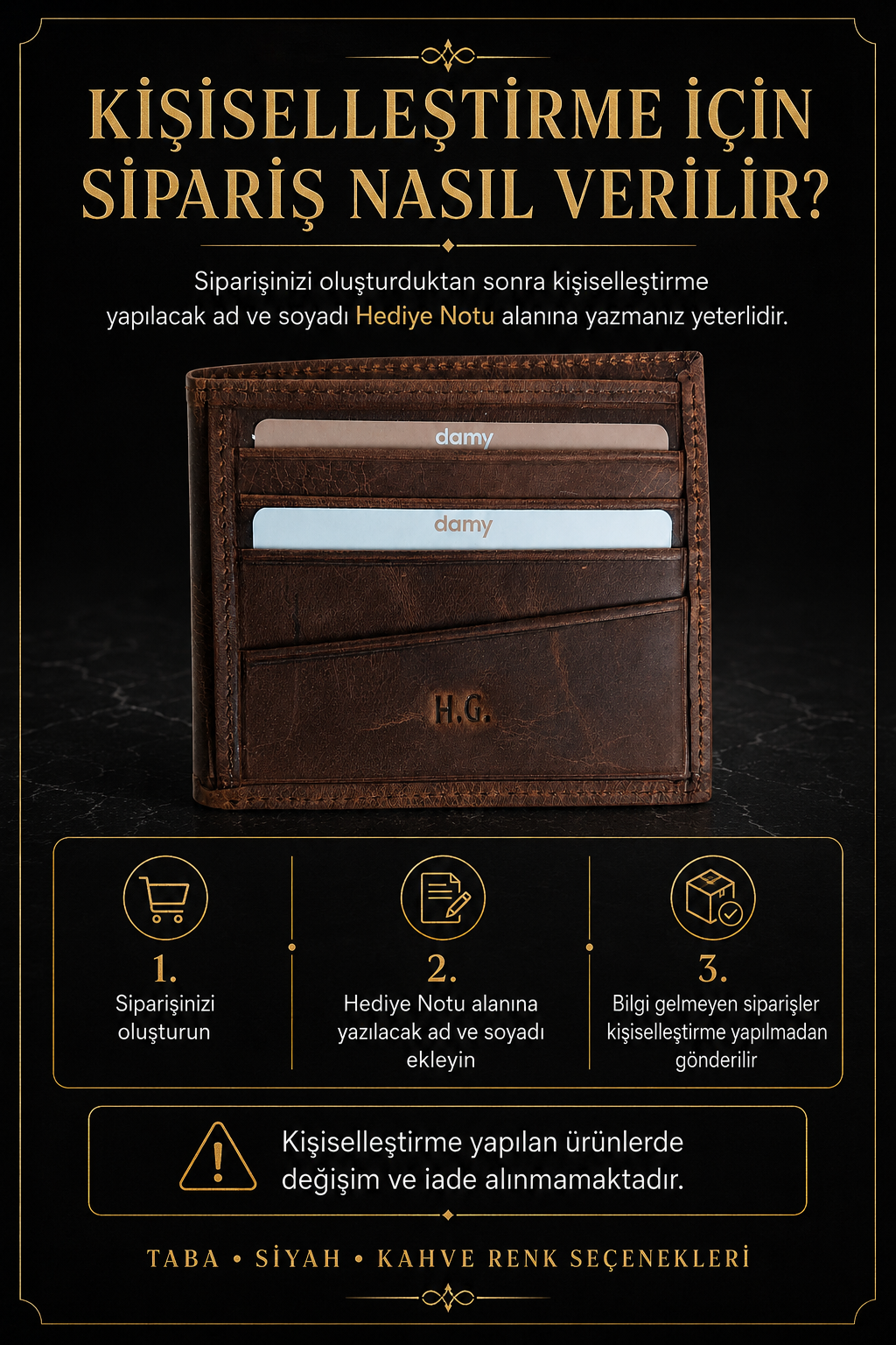 Hakiki Deri Erkek Cüzdan 320 - Kahve