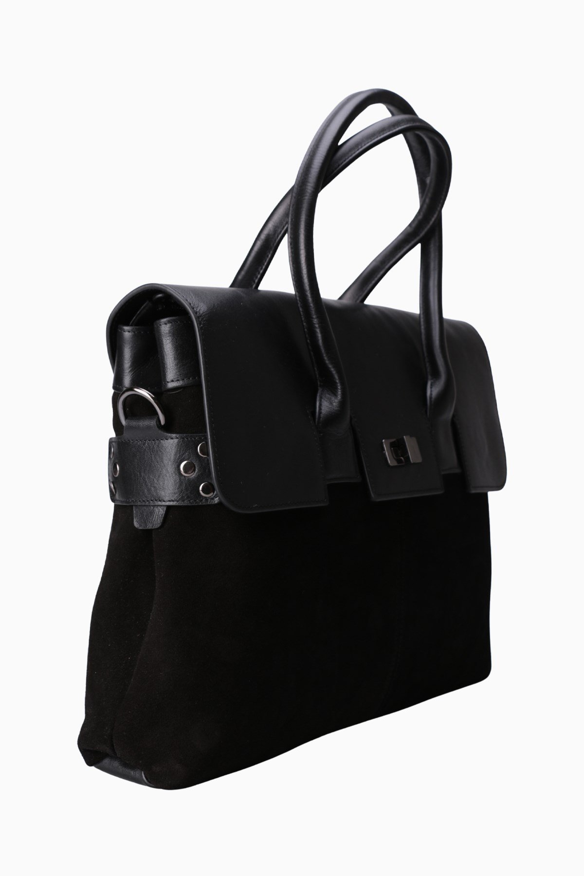 Hakiki Deri Unisex Evrak Çantası 8503 - Siyah