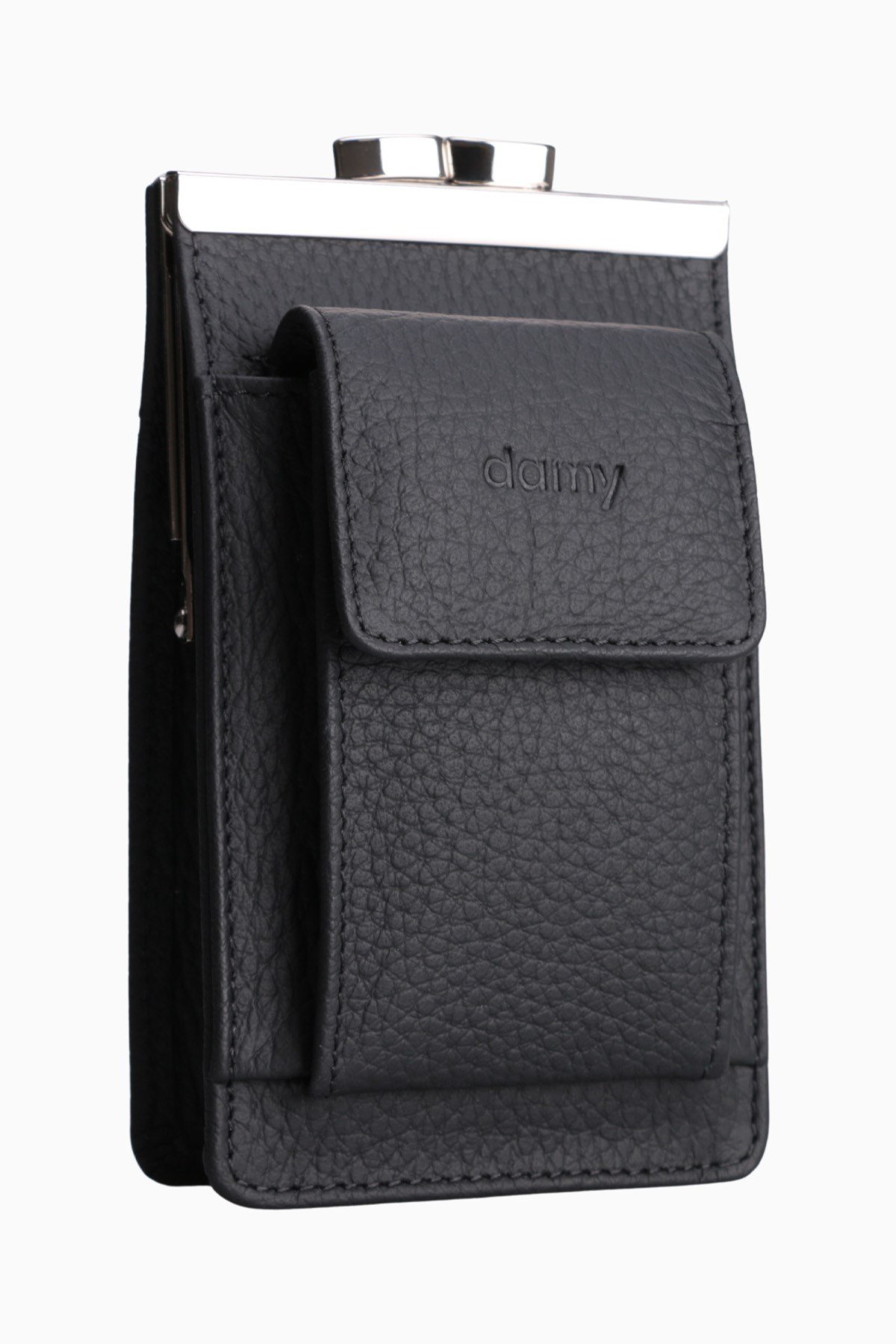 Hakiki Deri Unisex Kartlıklı Sigaralık 701 - Siyah