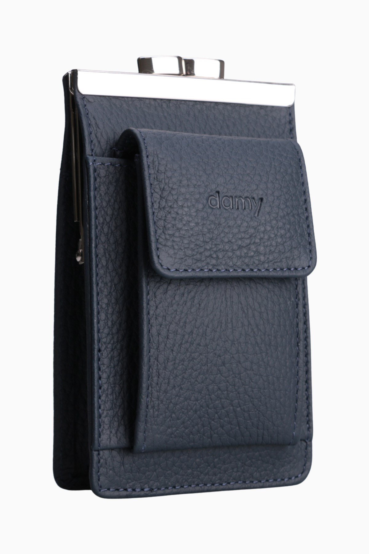 Hakiki Deri Unisex Kartlıklı Sigaralık 701 - Lacivert