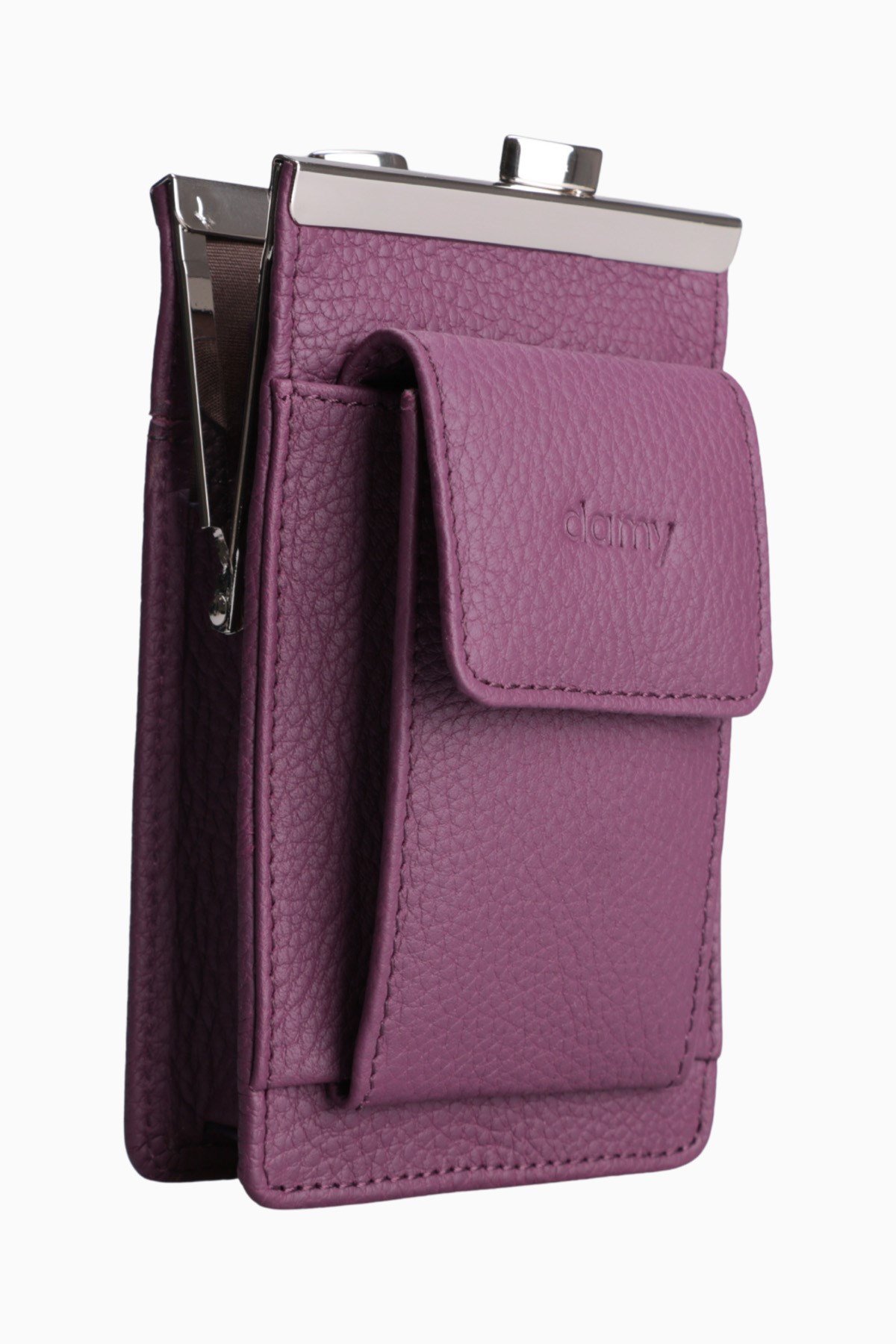 Hakiki Deri Unisex Kartlıklı Sigaralık 701 - Mürdüm