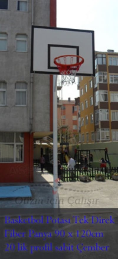 Basketbol Potası (Tek Direk,Fiber Panyalı,90*120cm)
