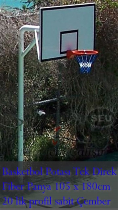 Basketbol Potası (Tek Direk,Fiber Panya,105*180cm)