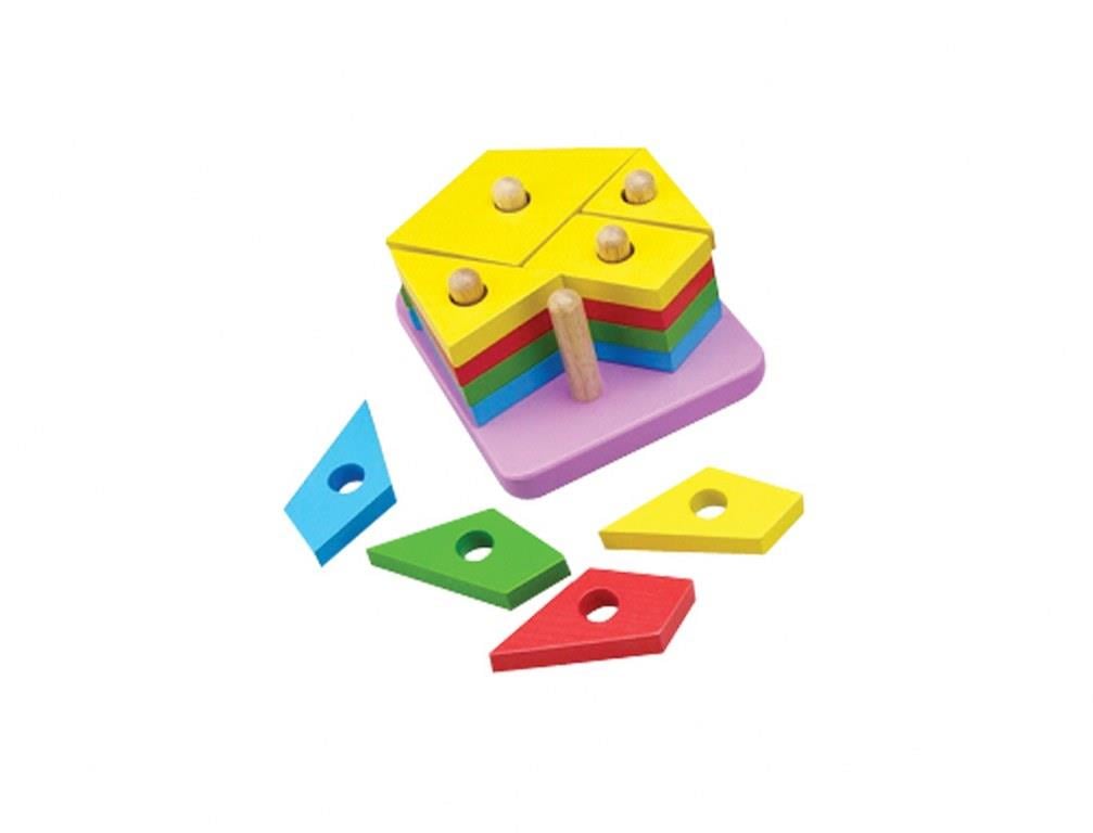 Ahşap Altıgen Renk Tamamlama Puzzle