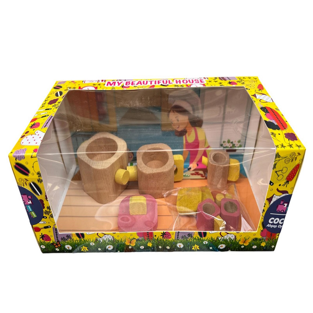 Ahşap Çay - Kek - Ocak Set -4