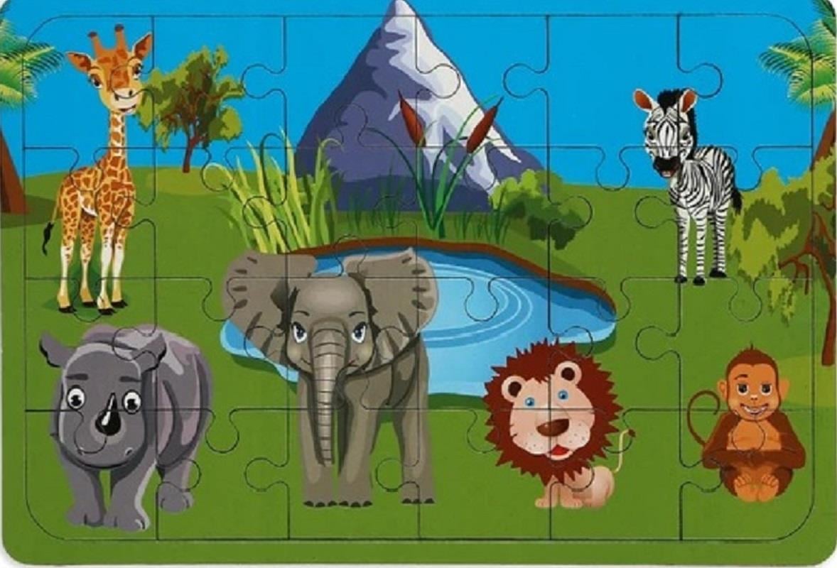 Ahşap Puzzle Orman Hayvanları - 24 Parça