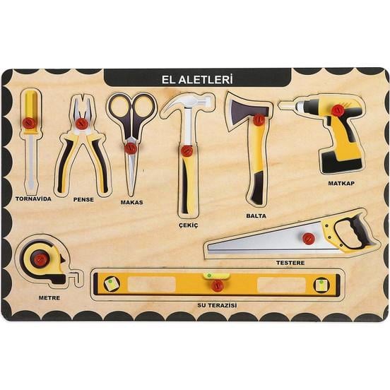 Ahşap Tutmalı Puzzle - El Aletleri