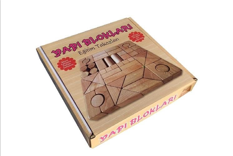 Ahşap Yapı Blokları 64 Parça