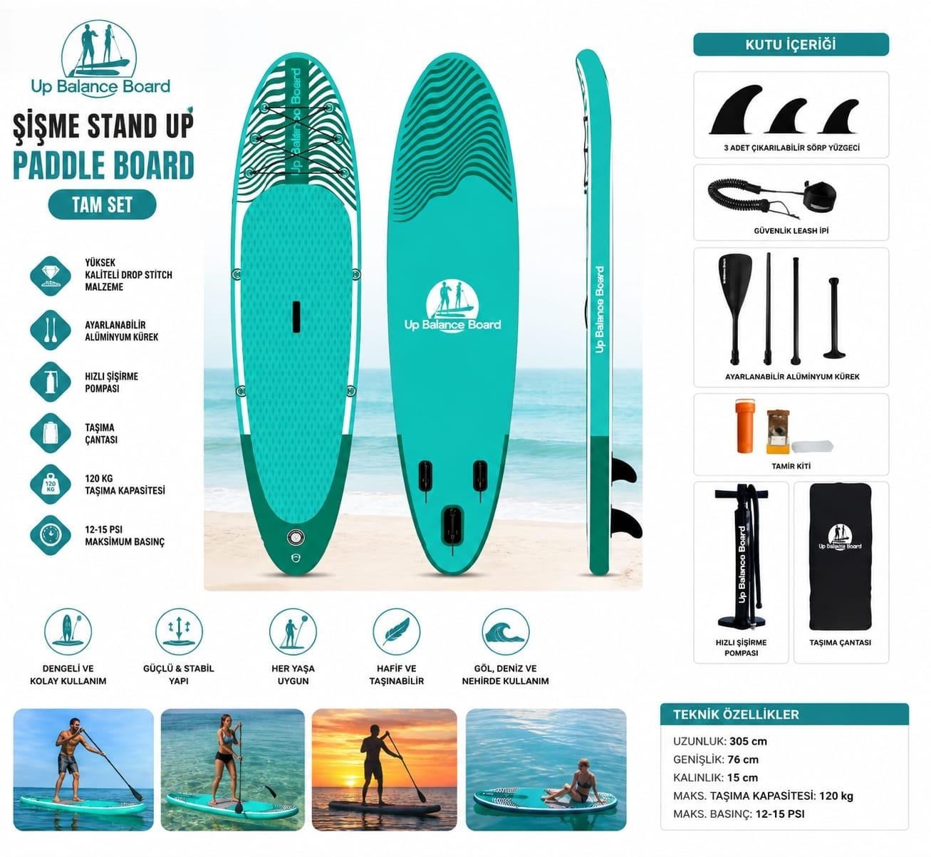 Avessa Cosfer Up Balance Board Şişme Sup 335X84X15