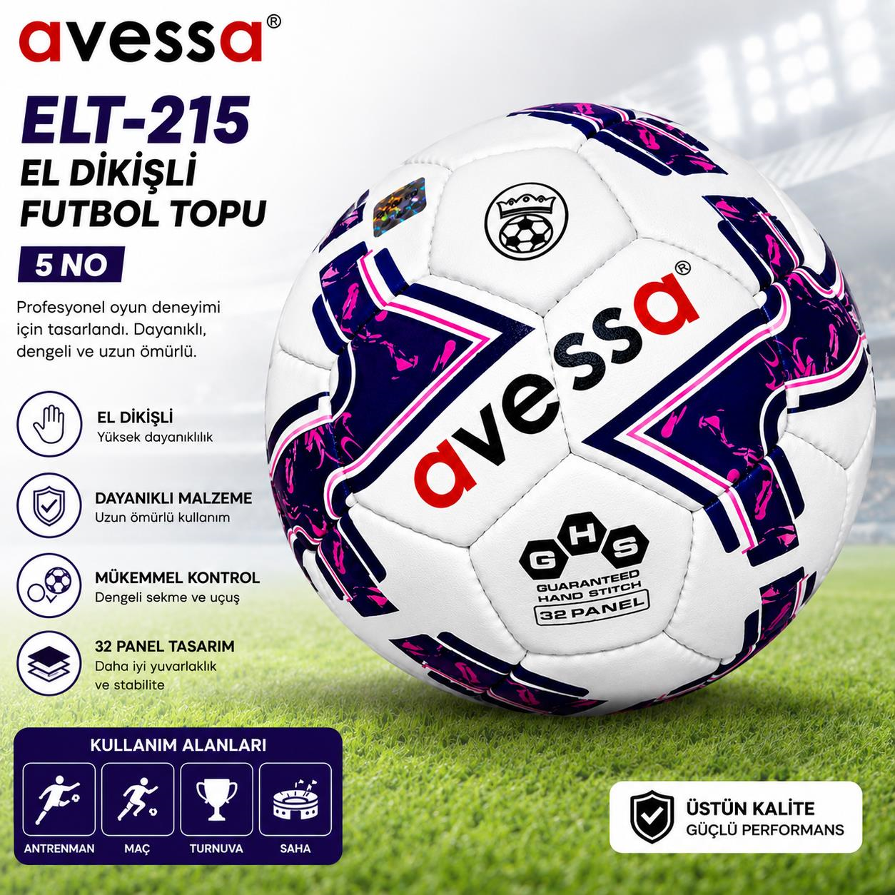 Avessa Elt-215 El Dikişli Futbol Topu No5