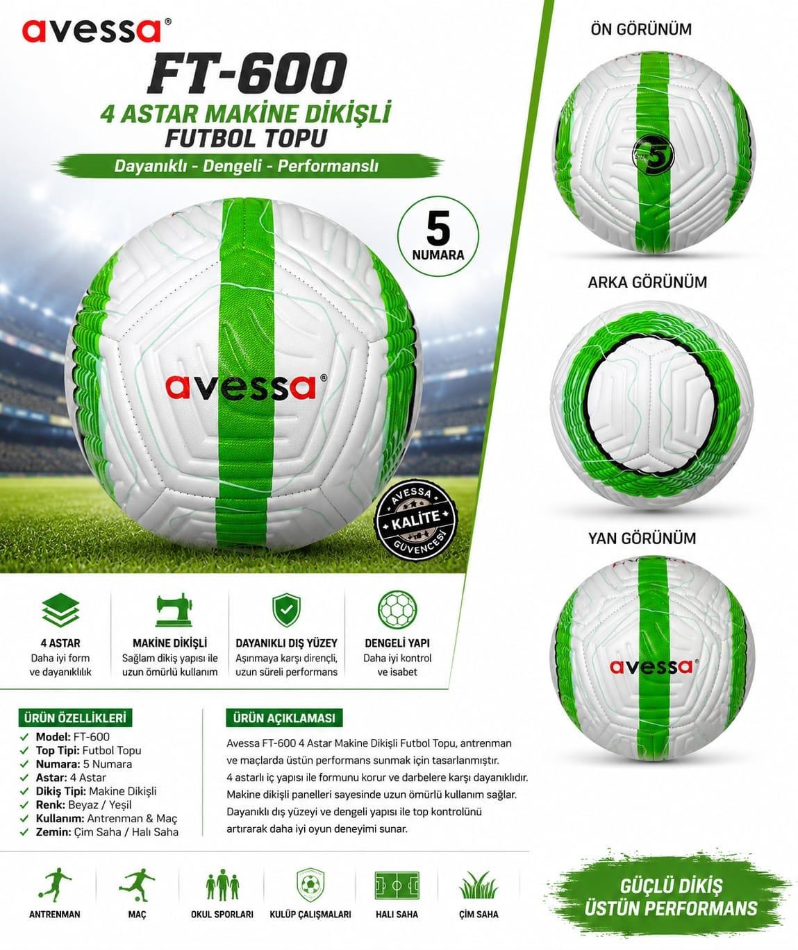 Avessa Ft-600 Futbol Topu 4 Astar