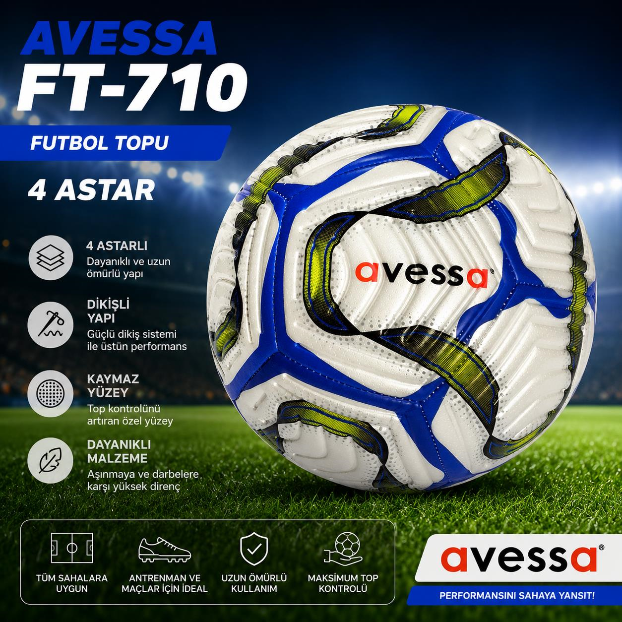 Avessa Ft-710 Futbol Topu 4 Astar