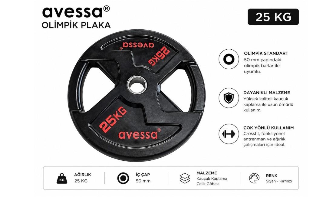 Avessa Op-25Kg Olimpik Plaka 25 Kg