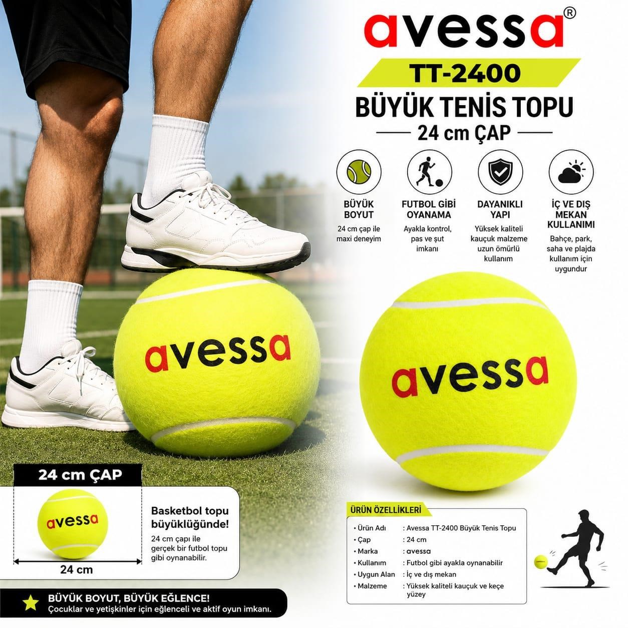 Avessa TT-2400 Büyük Tenis Topu 24 Cm