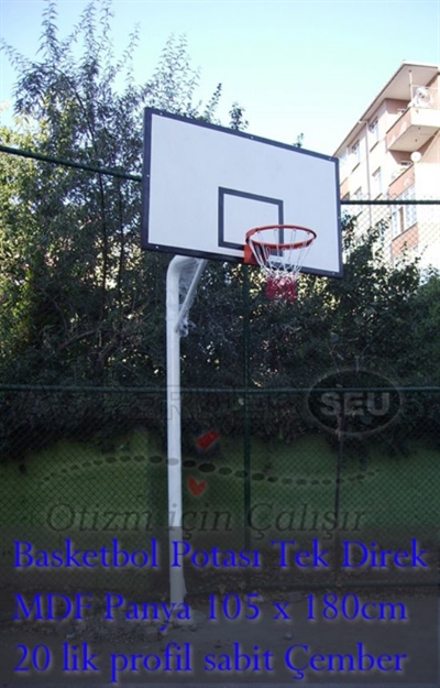 Basketbol Potası (Tek Direk,MDF Panyalı,105*180cm)
